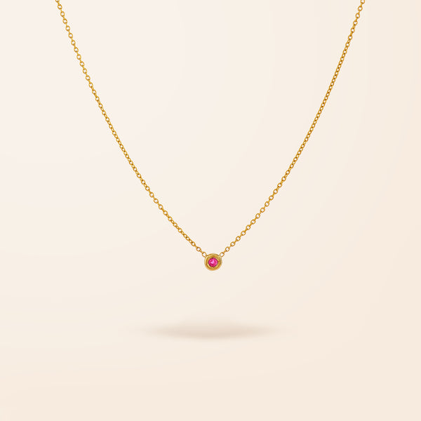 14K Gold Birthstone Necklace