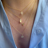14K Gold Diamond Starburst Necklace