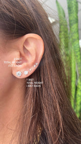 Lab Created Diamond 14K Gold Classic Stud Earrings (1.00ct TW)