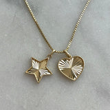 10K Gold Fluted Star Charm