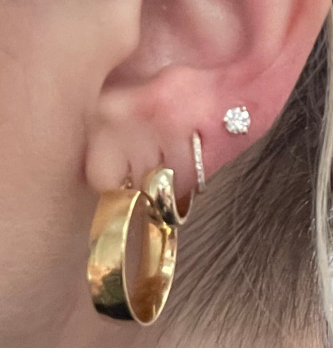 Lab Created Diamond 14K Gold Classic Stud Earrings (.40ct TW)