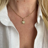 10K Gold Fluted Star Charm