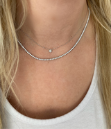 Lab Created Diamond 14K Gold Tennis Necklace