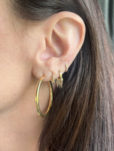 10K Gold Twist Huggie Earrings
