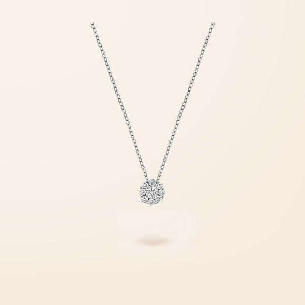 Limited Edition 10K Gold Illusion Diamond Necklace