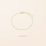 10K Gold Pearls By the Yard Bracelet