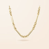 10K Gold Mixed Link Necklace