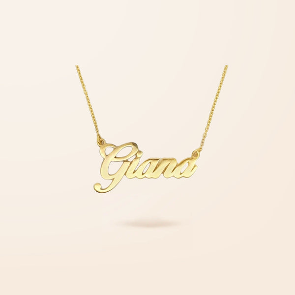 10K Gold Script Name Necklace