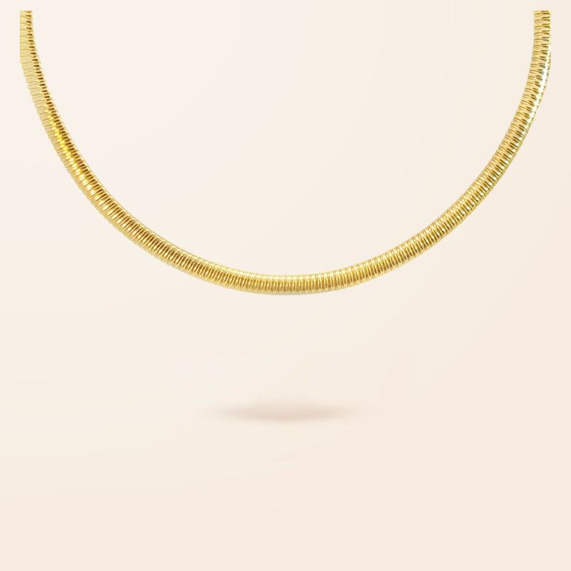 10K Gold Omega Snake Necklace