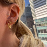 10K Gold Small Twist Hoop Earrings