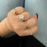 14K Gold Diamond Pinky Signet Ring