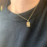 10K Gold Dog Tag Necklace