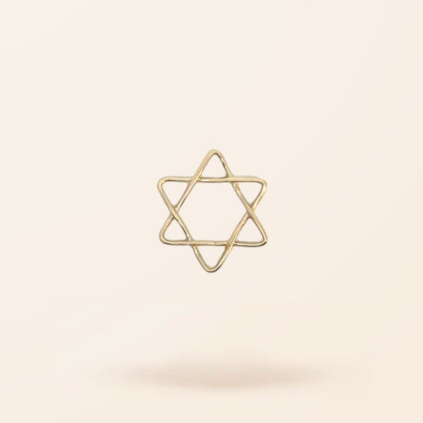 Limited Edition 14K Gold Wire Star of David Charm