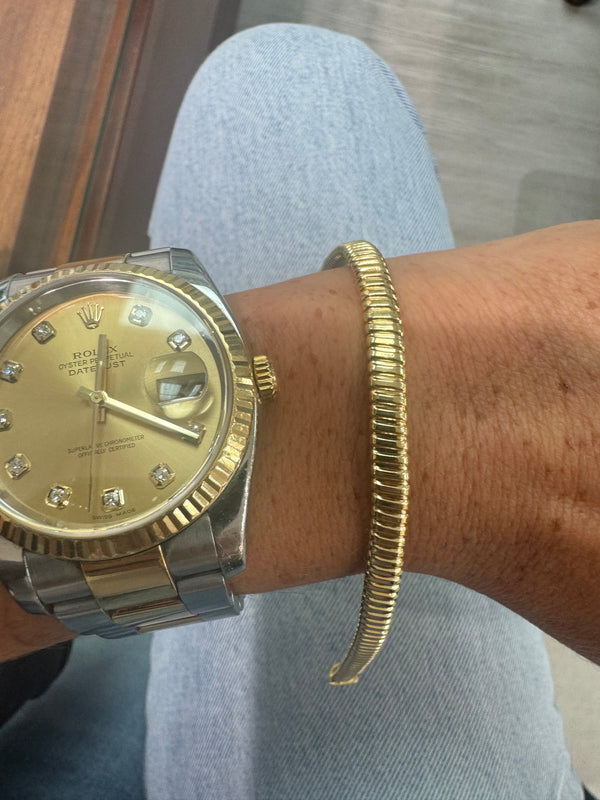 10K Gold Omega Snake Bracelet