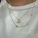 10K Gold Mini Pear Shape Necklace