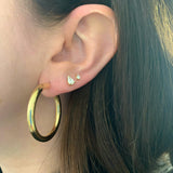 10K Gold Large Everyday Hoop Earrings