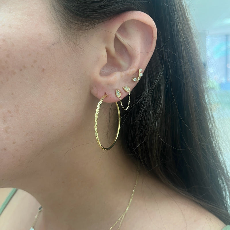 10K Gold Shiny Hoop Earrings
