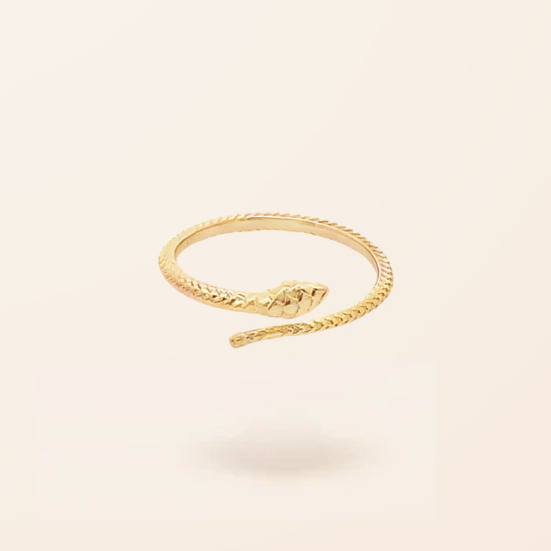 10K Gold Snake Ring