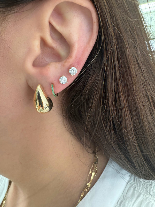 Lab Created Diamond 14K Gold Classic Stud Earrings (.80ct TW)