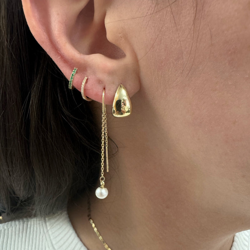 Limited Edition 10K Gold Medium Pear Shape Stud Earrings