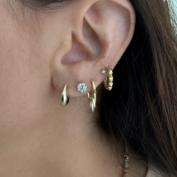 10K Gold Mini Pear Stud Earrings