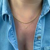 Limited Edition 14K Gold 3-Prong Diamond Tennis Necklace