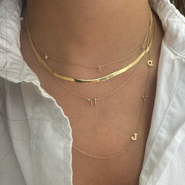 14K Gold Mini Chai Necklace