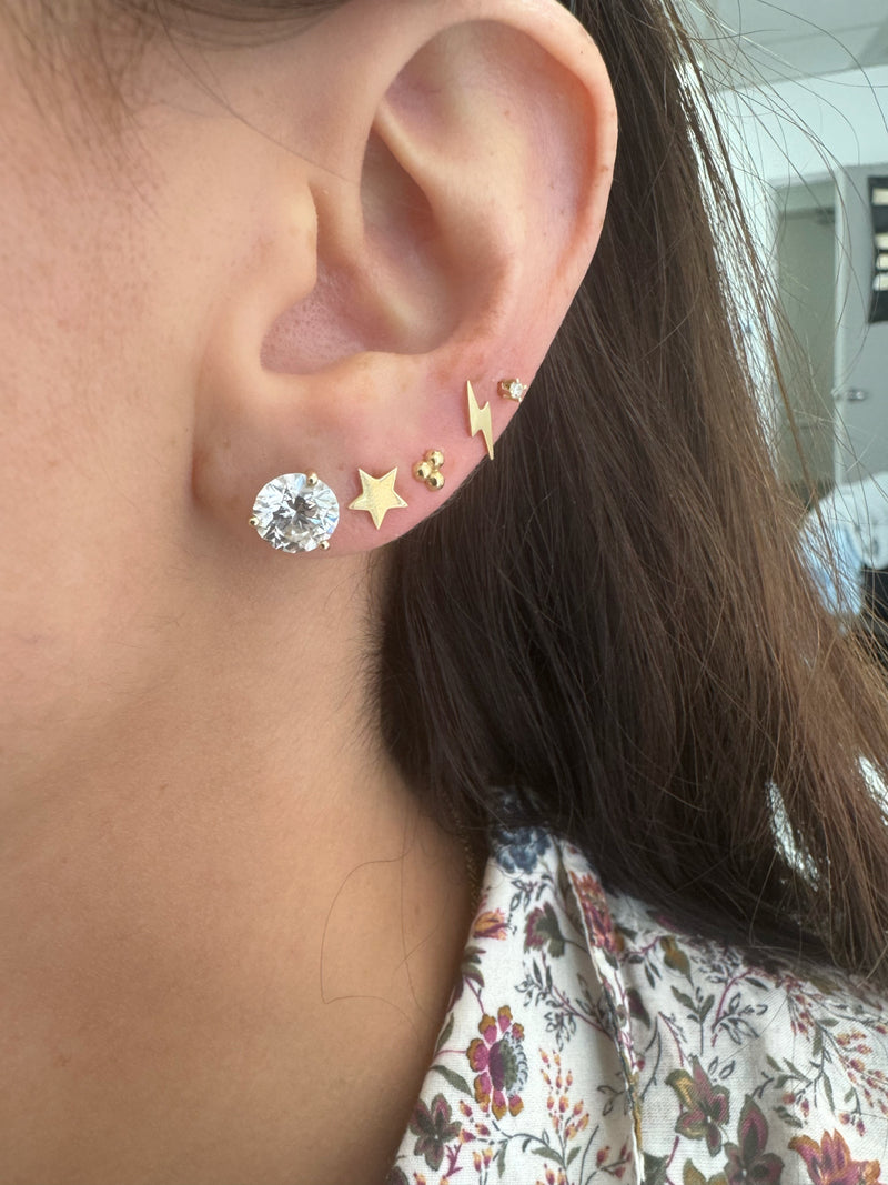 Limited Edition 14K Gold Star Stud Earrings