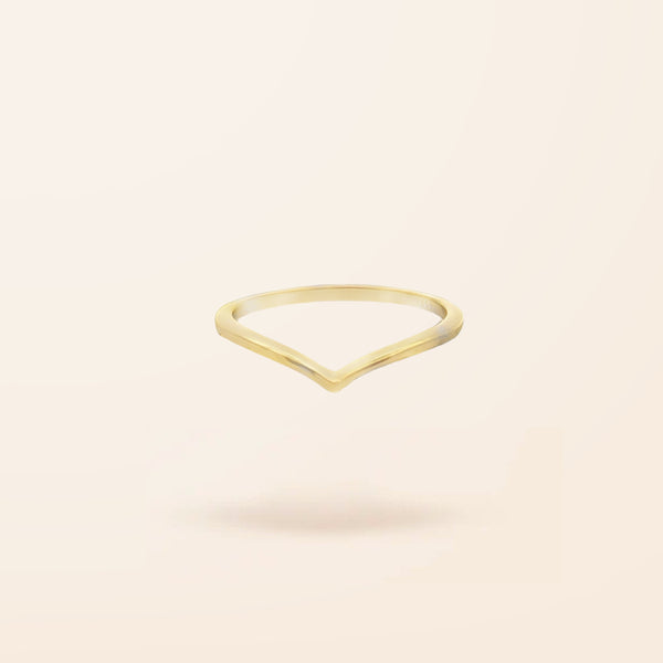 10K Gold V Ring