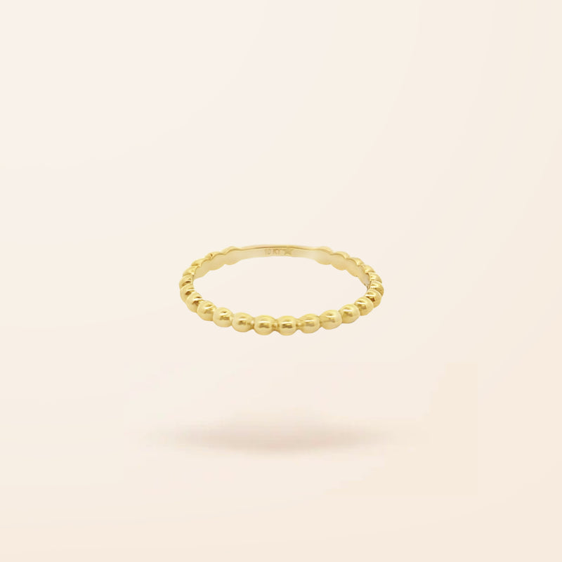 10K Gold Bead Ring
