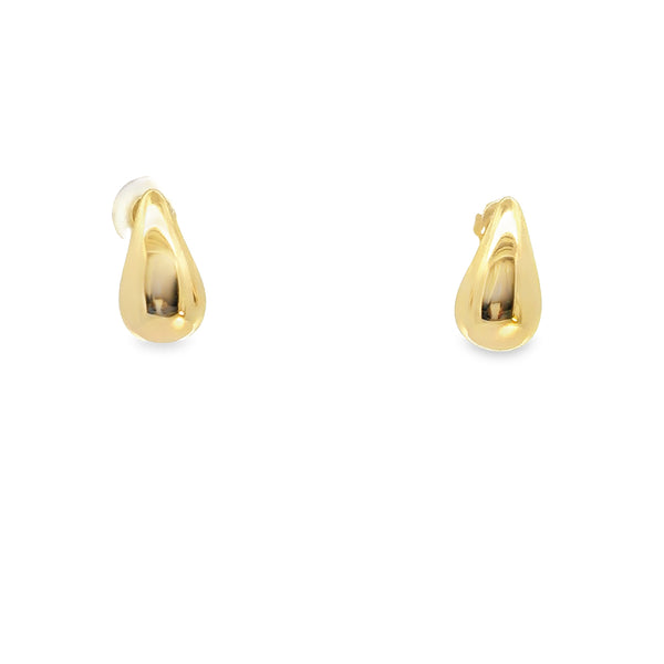 Sterling Silver Gold Plated Pear Shape Studs