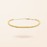 10K Gold 3mm Adjustable Bead Bracelet