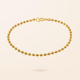 10K Gold Bead Chain Anklet