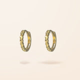 10K Gold Diamond Cut Illusion Bead Earrings