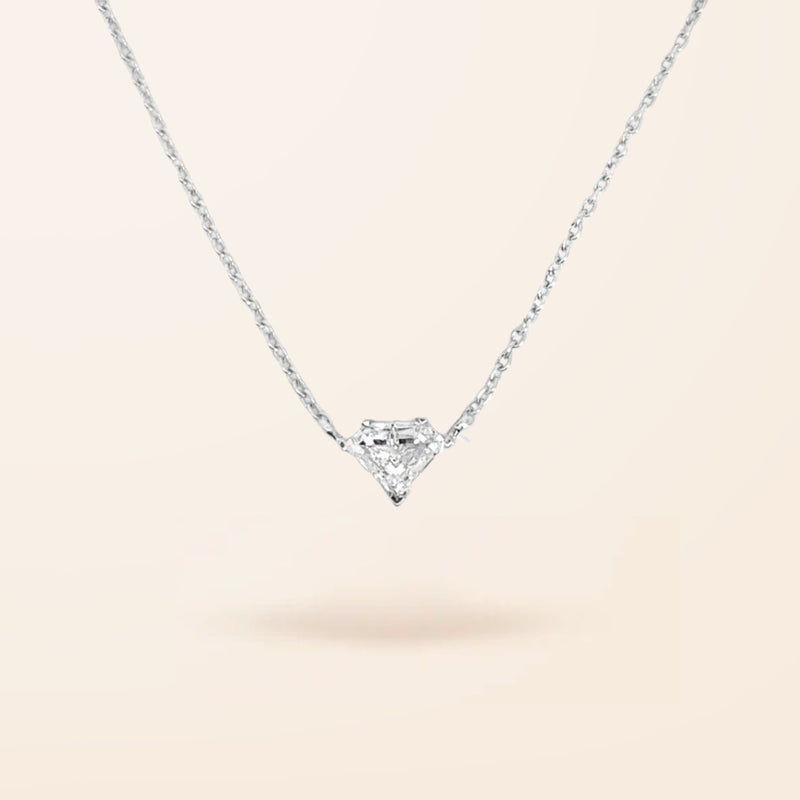 Lab Created 14K Gold Diamond Cut Diamond Necklace