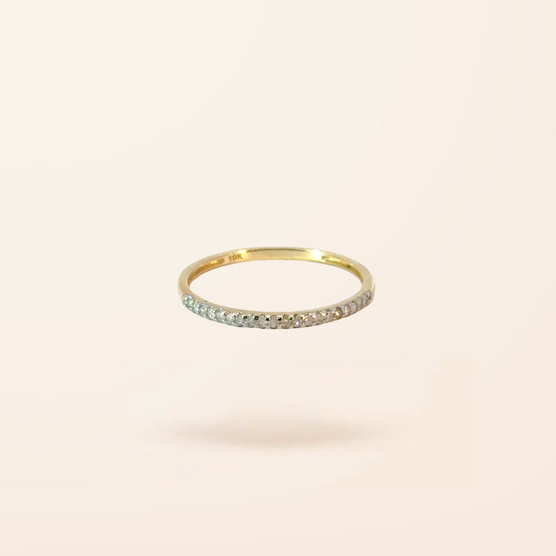 10K Gold Diamond Stack Ring