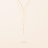 10K Gold Disco Lariat Necklace