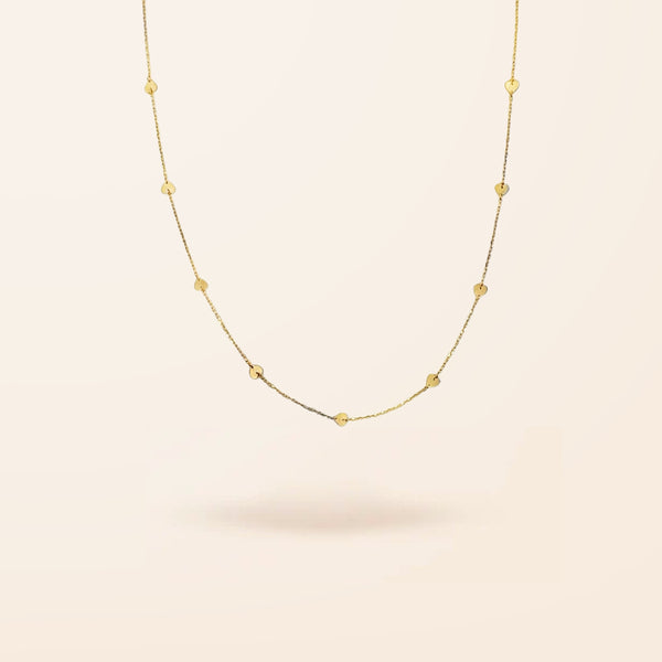 10K Gold Multiple Heart Necklace