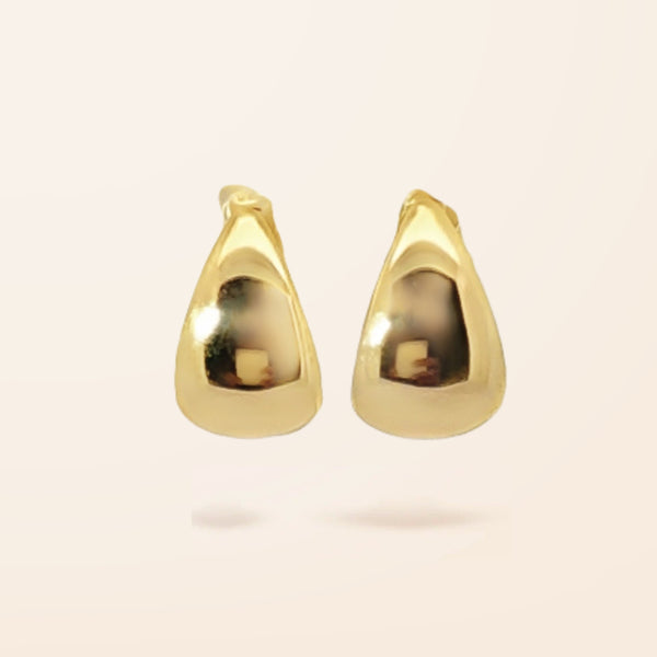 10K Gold Medium Pear Shape Stud Earrings