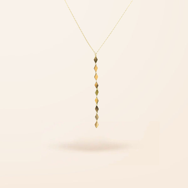10K Gold Chain With Disco Lariat