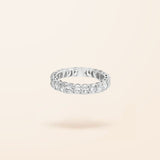 Lab Created 18K Gold Oval Cut Diamond Eternity Band