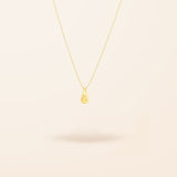 10K Gold Mini Pear Shape Necklace