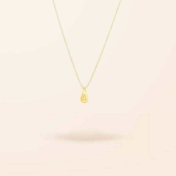 10K Gold Mini Pear Shape Necklace