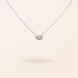 Lab Created 14K Gold Pear Shaped Diamond Necklace