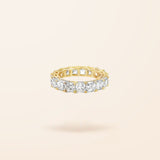 Lab Created 18K Gold Princess Cut Diamond Eternity Band