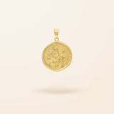 10K Gold Zodiac Disc Charm