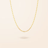 10K Gold Medium Paper Clip Necklace