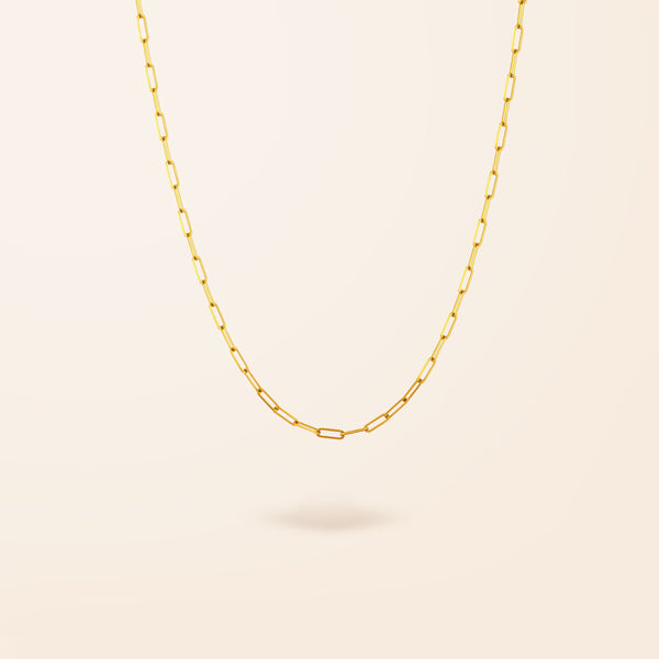 10k paperclip deals necklace