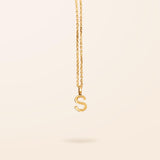 10K Gold Initial Necklace