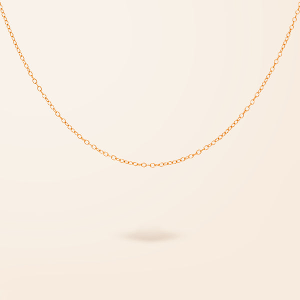 10K Gold Adjustable Cable Chain Necklace